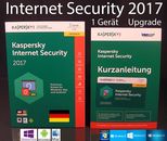 Kaspersky Internet Security 2017 Upgrade 1 appareil boîte + manuel (PDF) EMBALLAGE D'ORIGINE NEUF