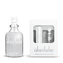 Uberlube Home and Travel Bundle - Pearl White Travel Lube Kit + 55ml Bottle Silicone Lube, Unscented, Flavorless, Works Underwater - 55ml + White Kit