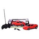 Rechargeable Remote Control Car Toy | Red Color, Power Source: Lithium Rechargeable Battery for Car (Included) & 2xAA Battery for Remote Controller (Not Included)