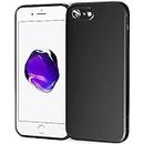 TENOC Phone Case Compatible with iPhone SE (2nd 2020 and 3rd 2022 Generation) & iPhone 7 & iPhone 8, Black Case Anti-Fingerprint Protective Bumper Matte Cover for 4.7 Inch