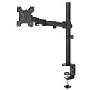 Amazon Basics Single Computer Monitor Stand Height Adjustable Desk Arm Mount, Steel, Black