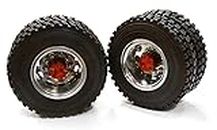 RC Model Machined Alloy T5 Rear Dually Wheel & XD Tire for Tamiya 1/14 Scale Trucks