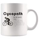 SNV Bicycle Cycling Coffee Mug Cycopath Definition Mug Gift for Bicycle Riders Mountain Biker Bike Racer 11oz White Ceramic Coffee Tea Cup