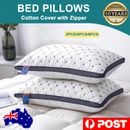 Hotel Quality Pillows Checked Ultra Plush Home Bed Standard Pillows 2/4/6 Pack