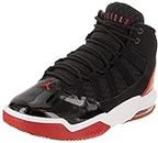 Nike Homme Jordan Max Aura Sneakers Basses, Multicolore (Black/Black-Gym Red-White 6), 38 EU