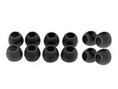 Silicone Rubber Earbud Eartip for Replacement in Earphone Headphone Bluetooth Headset, Compatible with Sennheiser, Skullcandy, Samsung, Sony, JBL, Mi, Beats (12pcs Medium) (Black)