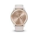 Garmin Vivomove Trend, Elegante Smartwatch Híbrido de 40 mm con Sofisticado Aspecto Analógico, Bisel de Acero Inoxidable y Funciones Inteligentes, Rose Gold Beige
