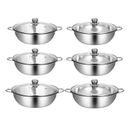 Hot Pot Pan Stockpot Easy to Clean Induction Cooktop Dual Sided Hot Pot Cookware