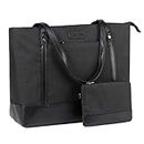 Laptop Tote Bag for Women, Vaschy Large 15.6inch Computer Teacher Bag Purse Briefcase for Travel,Work,Business,Office Black