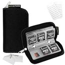 Eco-Fused Memory Card Carrying Case - Suitable for SDHC and SD Cards - 8 Pages and 22 Slots (Black)