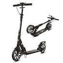 GLDDFDG Big Wheel Commuter Scooter for Adults, Foldable Scooters for Kids 10 Years and up, Kick Scooter with Disc Brakes, Adjustable Height, 300 lbs Capacity, 15 lbs