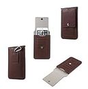 DFV mobile - Belt Case Cover Premium Synthetic Leather Vertical And Card Slots Compatibile con Nokia Lumia 1520 - Brown