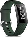 Meyaar Bands Compatible with Fitbit Charge 4 / Fitbit Charge 3 / Fitbit Charge 3 SE, Waterproof Replacement Watch Strap WristBand for Women Men (Green)