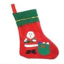 BB Big Box Santa Christmas Tree Hanging Decoration Fireplace Stockings Candy Gift Bag (Red and White)