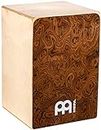 Meinl Percussion Snarecraft Cajon Instrument - Compact Drum Box with 2 Snare Wires - Playing Surface Burl Wood (SC80BW)