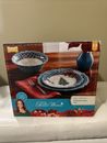 The Pioneer Woman Wishful Winter 12-Piece Ceramic Holiday Dinnerware Set Teal