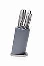 Haden Perth Slate Grey Stainless Steel 5 Piece Knife Block Set - Kitchen Knives