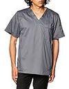 Dickies Men's Generation Flex Utility Scrubs V-neck Shirt, Pewter, Large