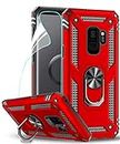 LeYi for SamsungGalaxy-S9 Phone Case, Galaxy S9 Case with 360° Adjustable Kickstand, Military Grade 2-Layer Heavy Duty Shockproof Protective Cover for Samsung Galaxy S9 (Red)