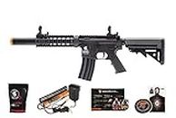 Lancer Tactical Gen 2 Electric Airsoft Rifle - M4 SD GEN 2 Polymer AEG with BBS, Charger, Battery (Black High FPS)