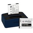 2 Batteries + Dual Charger (USB) for Samsung EA-BP70A - PL20, PL21, PL80, PL81, PL90, PL91, PL100… - ES70… - WB30… - TL205… - see list! (Cable micro USB included)