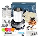 Fitinhot DIY Candle Making Kit with Wax Warmer Electronic Plate, Full Set Candle Making Supplies Including Pouring Pot, Soy Wax, Thermometer for Adults and Beginners Craft Project