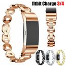 Replacement Watch Band Metal Wrist Strap Bracelet Women For Fitbit Charge 2 3 4