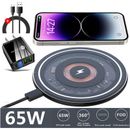 For Samsung Galaxy S24 S23 S22 S21 Ultra 5G 65W Wireless Charger Fast Charge Pad