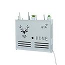 WiFi Box Hider On Floor Wall Mount WiFi Router Stand Shelf for Game Console Streaming Media Equipment,A58x9.5x48cm
