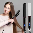 Professional Portable flat iron fourth gear ceramic hair iron straightener and curler 2 in 1 hair