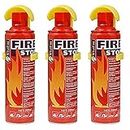Luvik Fire Extinguisher for Home Use, Fire Extinguisher Red, Fire Extinguisher for Offices, Factory, Kitchen Etc 500ml Red Can Pack of 3
