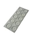 Rubber Feet for Glass, Furniture, Fused Stained Glass, Grip - Non Slip Grippers - Clear Self Adhesive Bumper Stops (10)
