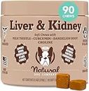 Natural Dog Company Stinky Liver & Kidney Supplement Chews - Dog Liver Support for Optimal Health - Turkey Flavored Treats - Promotes Digestion and Immune Health – Milk Thistle for Dogs (90 Chews)