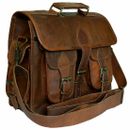 New Vintage Men Genuine Leather Satchel Shoulder Laptop Bag Messenger Briefcase