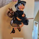 Witch Doll  Halloween Decor 12" Vintage Hanging German Spielzeug