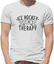 Eishockey Is My Therapy - Herren T-Shirt - Spieler Puck Eishockey lustige Liebe