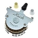 KAISH Guitar 5-way Super Switch Pickup Selector Super 4-Pole Double Wafer for Strat/Tele Guitars with Black/Ivory/White Tip
