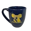 San Diego Zoo Over Koalified Mug, Large 16 oz Cobalt Blue Glossy Mug, Bright Yellow Koala Design