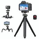 Lamicall Tripod for Camera - 3 in 1 Flexible Tripod for iPhone with Wireless Remote - iPhone Tripod Stand for Video Recording Vlogging Compatible with iPhone Samsung Go Pro, Small Digital Camera