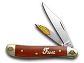 Frost Family 40th Anniversary Dark Red Smooth Bone 1/600 Little Peanut Pocket Knife 40-107DRSB