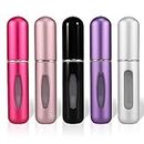 Portable Mini Refillable Perfume Atomizer Bottles, Travel Size Empty Spray Bottle Scent Pump Case, Refillable Perfume Bottles Fragrance Atomizer Container for Traveling and Outgoing 5 sets of 5ml