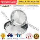 Scanpan 2-Piece Impact Stainless Steel Frying Fry Pan Set Suits for All Cooktops