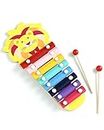 Play Nation Premium Wooden Lion Xylophone with 8 Notes & 2 Mallet | First Musical Instrument for Toddlers & Kids | Multicolor | BIS Certified | 12+ Months