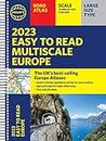 2023 Philip's Easy to Read Multiscale Road Atlas Europe: (A4 Spiral binding)