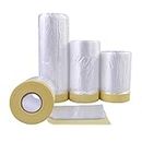 MyLifeUNIT Tape and Drape, Assorted Masking Paper for Automotive Painting Covering (20M, 3 Sizes)