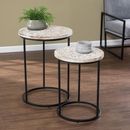 Swendland Round Accent Tables 2Pc Set by SEI Furniture in White