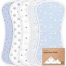 Organic Burp Cloths for Baby Boys and Girls - 5-Pack Super Absorbent Burping Cloth, Burp Clothes, Soft & Plush Newborn Towel, Milk Spit Up Rags, Burpy Cloth Bib for Unisex,Burping Rags(Constellation)