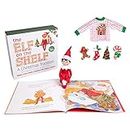 Elf On The Shelf Boy with Customizable Christmas Sweater Set - Blue Eyed Boy Elf w Book, Sweater, and Five Festive Holiday Outfit Decorations