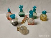 Set 6 mini boccette per  profumi per la casa delle bambole 3,5/5 cm. vintage