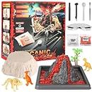Science Lab Experiments Kit, Funny Erupting Volcano Science Kits, Learning Educational Toys Gifts for Boys and Girls Science Set, Dinosaur Fossil Dig